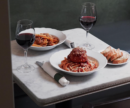 spaghetti and meatballs at caffe la tana