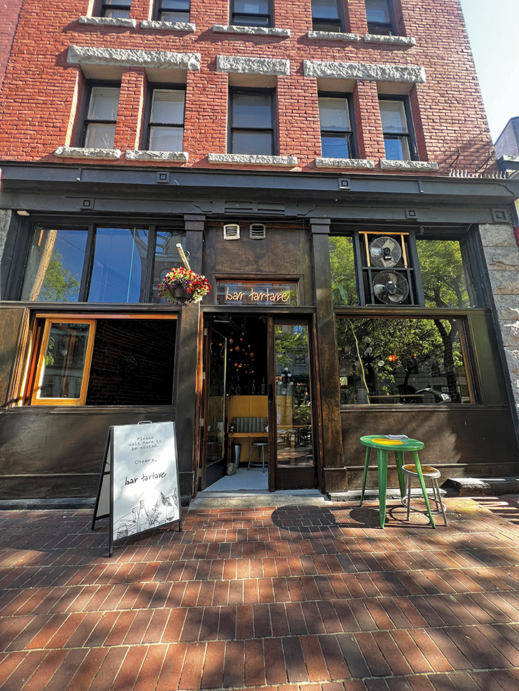 The Bar Tartare exterior in Gastown