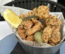 fried chicken with pickles