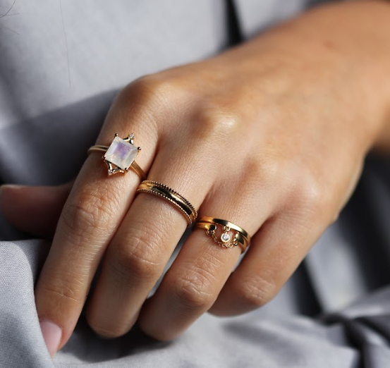 Moonstone Ring / Leah Yard