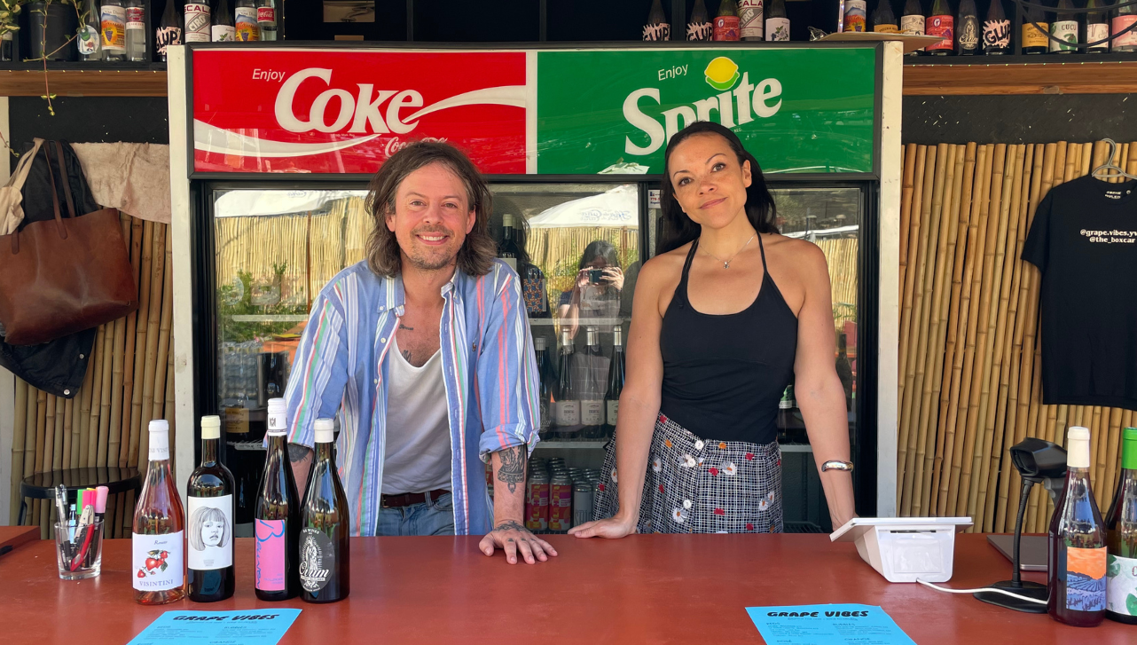 Grape Vibes owners Alexandra Hulley and Gavin Busby