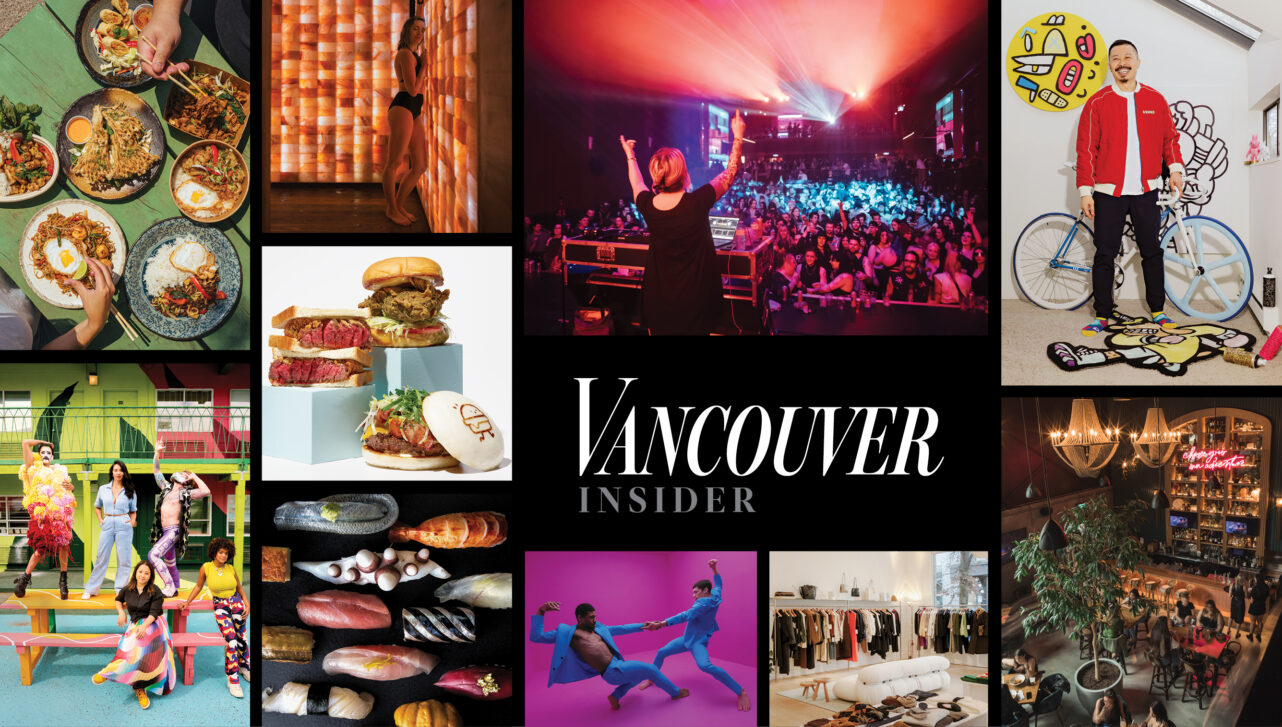 vancouver magazine collage of different magazine covers, food, art, cultural events in vancouver