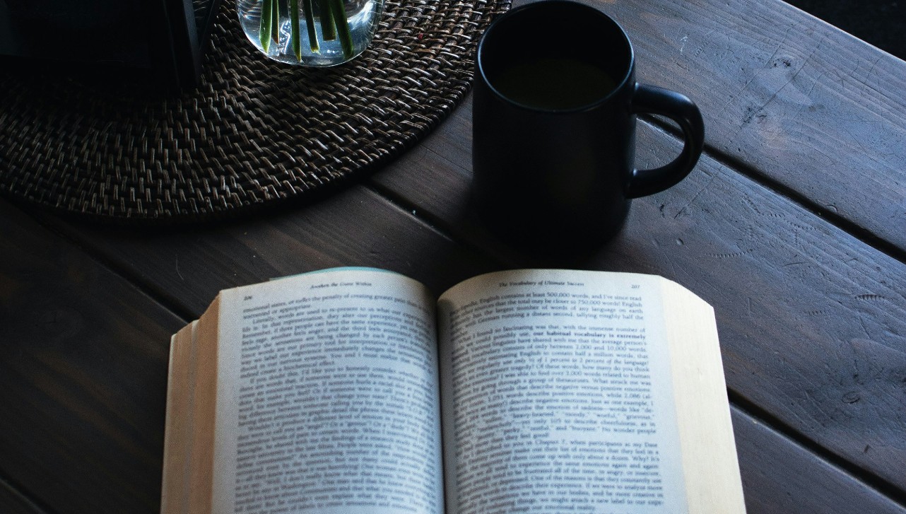 book and coffee