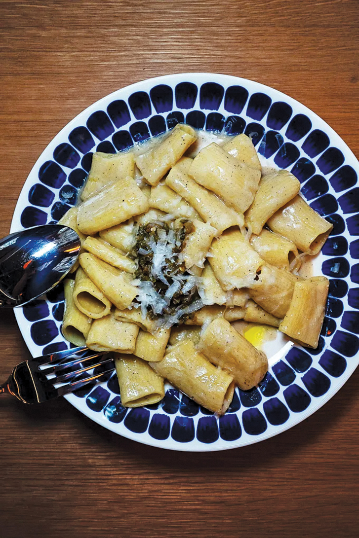 Rigatoni cacio e pepe 