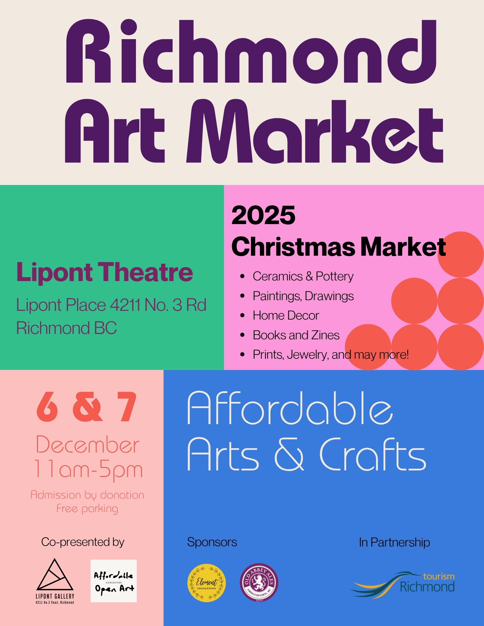 THE INAUGURAL RICHMOND ART MARKET – 2025 CHRISTMAS MARKET