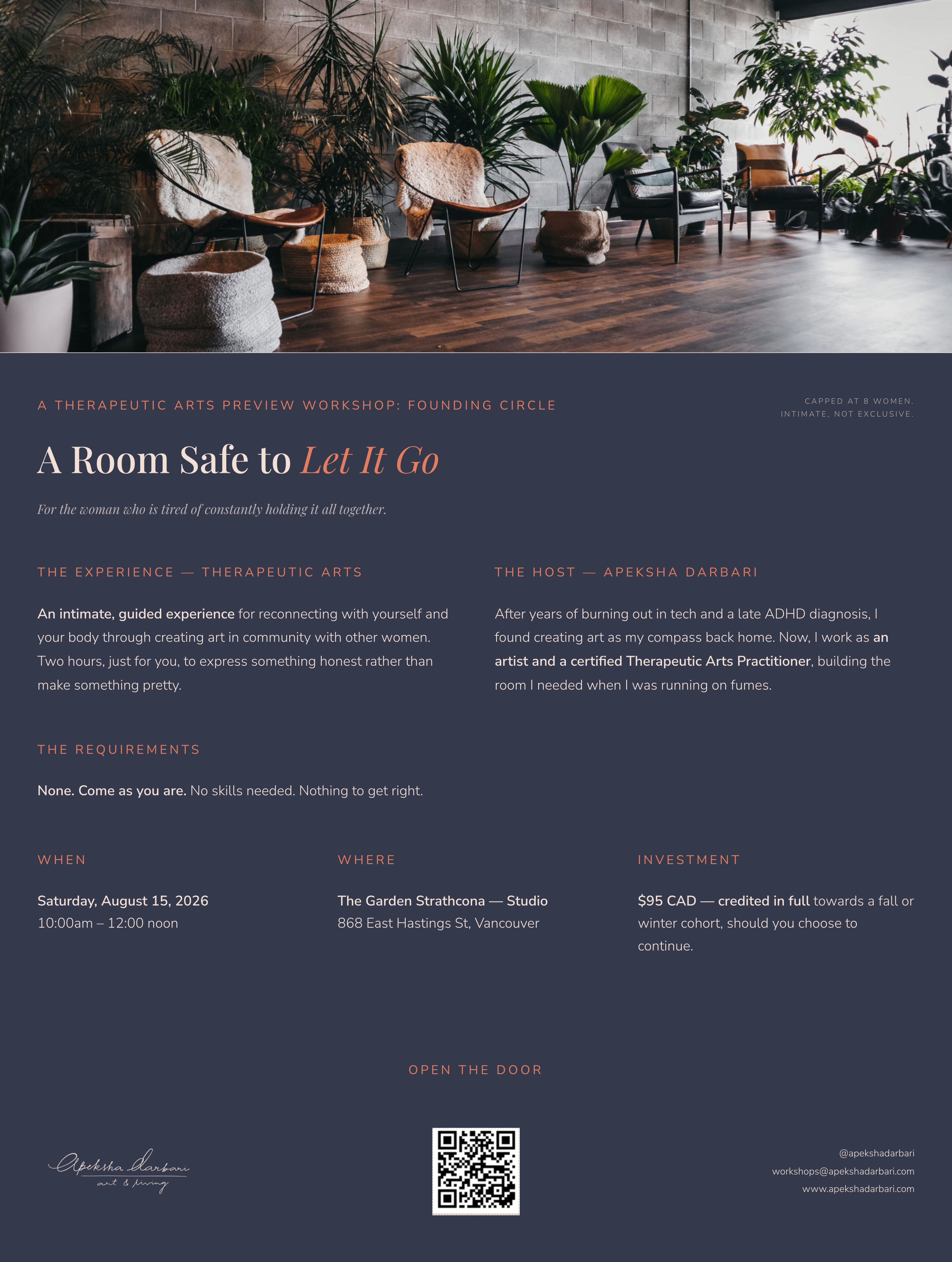 A Room Safe to Let It Go – A Therapeutic Arts Session : Founding Circle