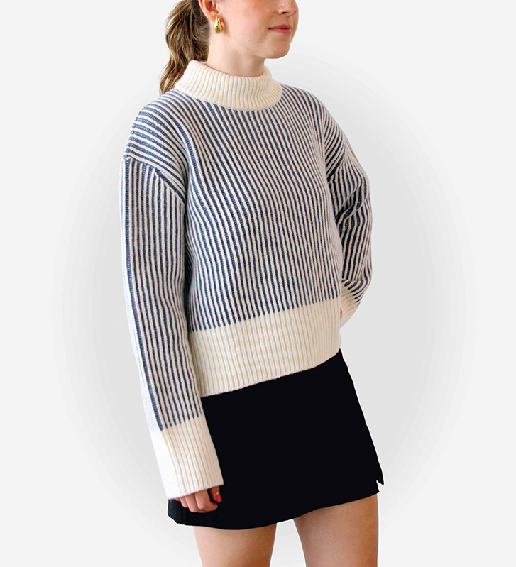 Aspen mockneck coastal sweater