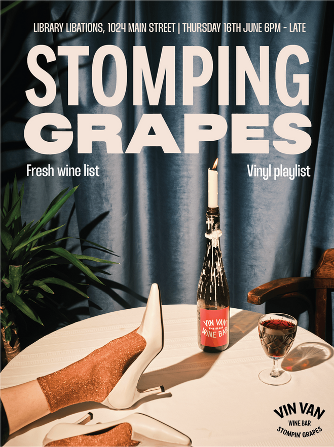 stompin grapes vin van