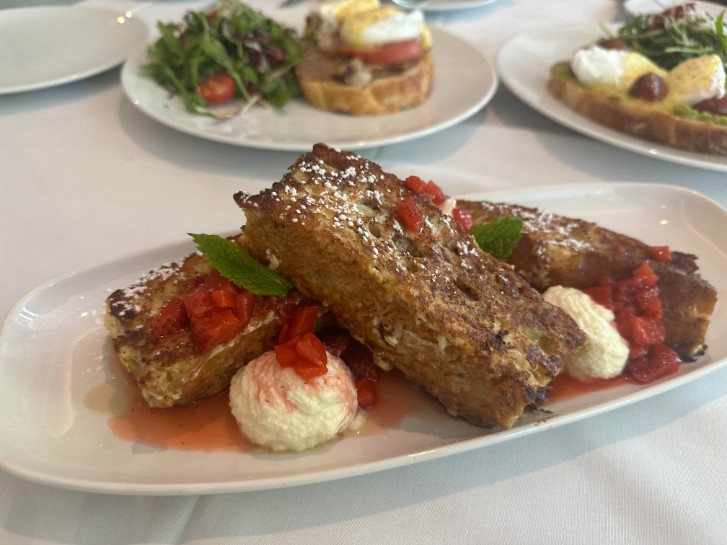 French toast with lemon ricotta and strawberry 