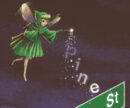 Illustration of a fairy naming a city street
